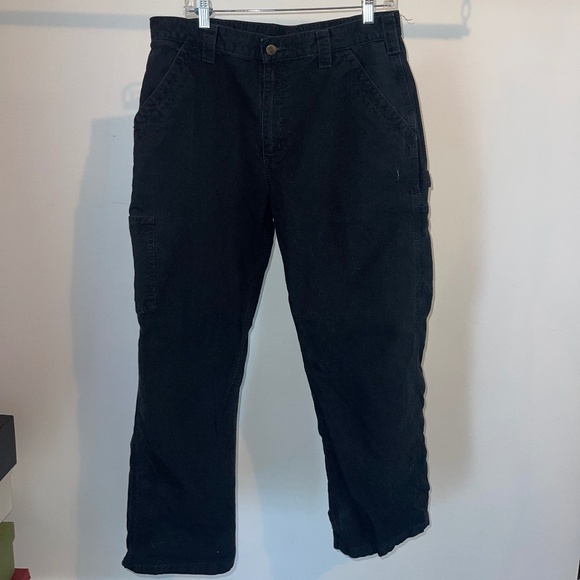 Black Carhartt cargo pants  "original Dungaree fit" - Picture 1 of 2